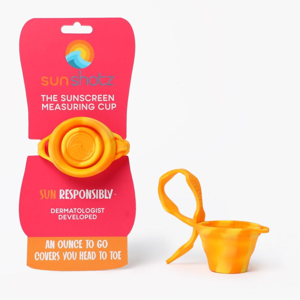 orange and yellow tie-dye sunshotz portable measuring cup; color: island mango